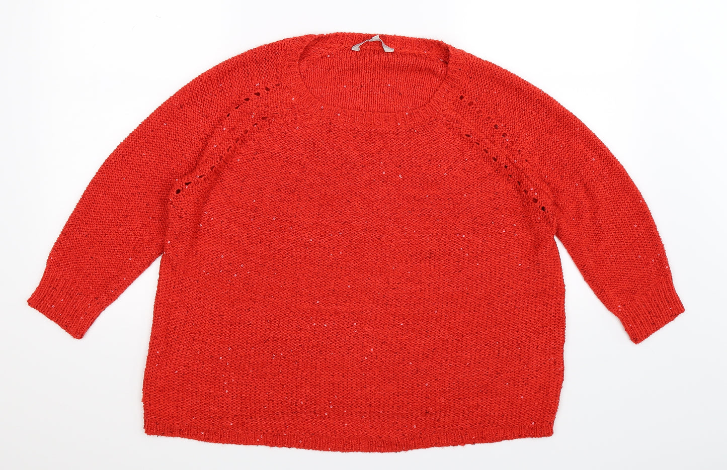 Pebble Bay Womens Red  Knit Pullover Jumper Size M