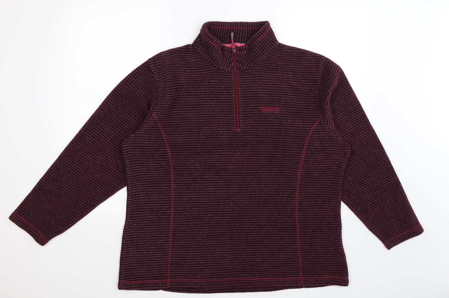 Regatta Womens Purple Striped Fleece Jacket  Size 22