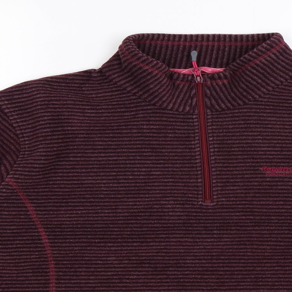 Regatta Womens Purple Striped Fleece Jacket  Size 22