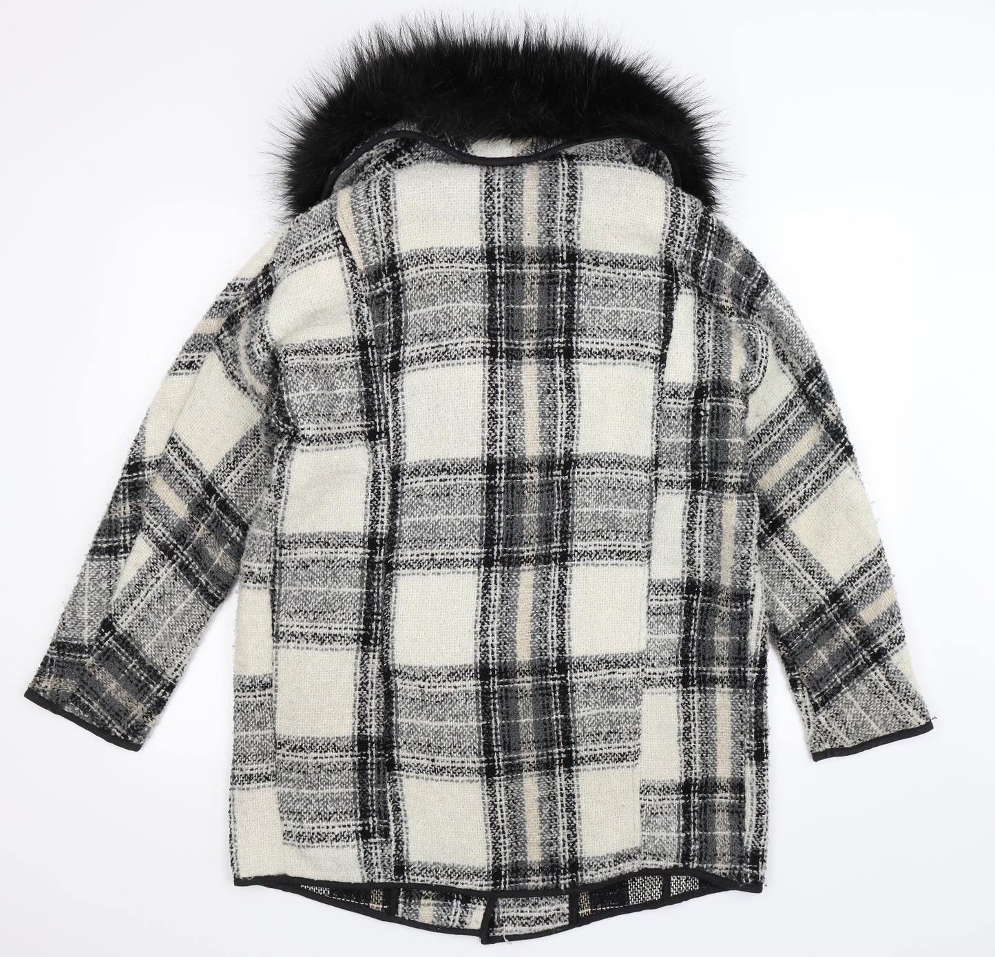 A&G Womens Multicoloured Check  Overcoat Coat Size M
