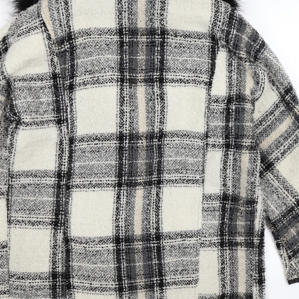 A&G Womens Multicoloured Check  Overcoat Coat Size M