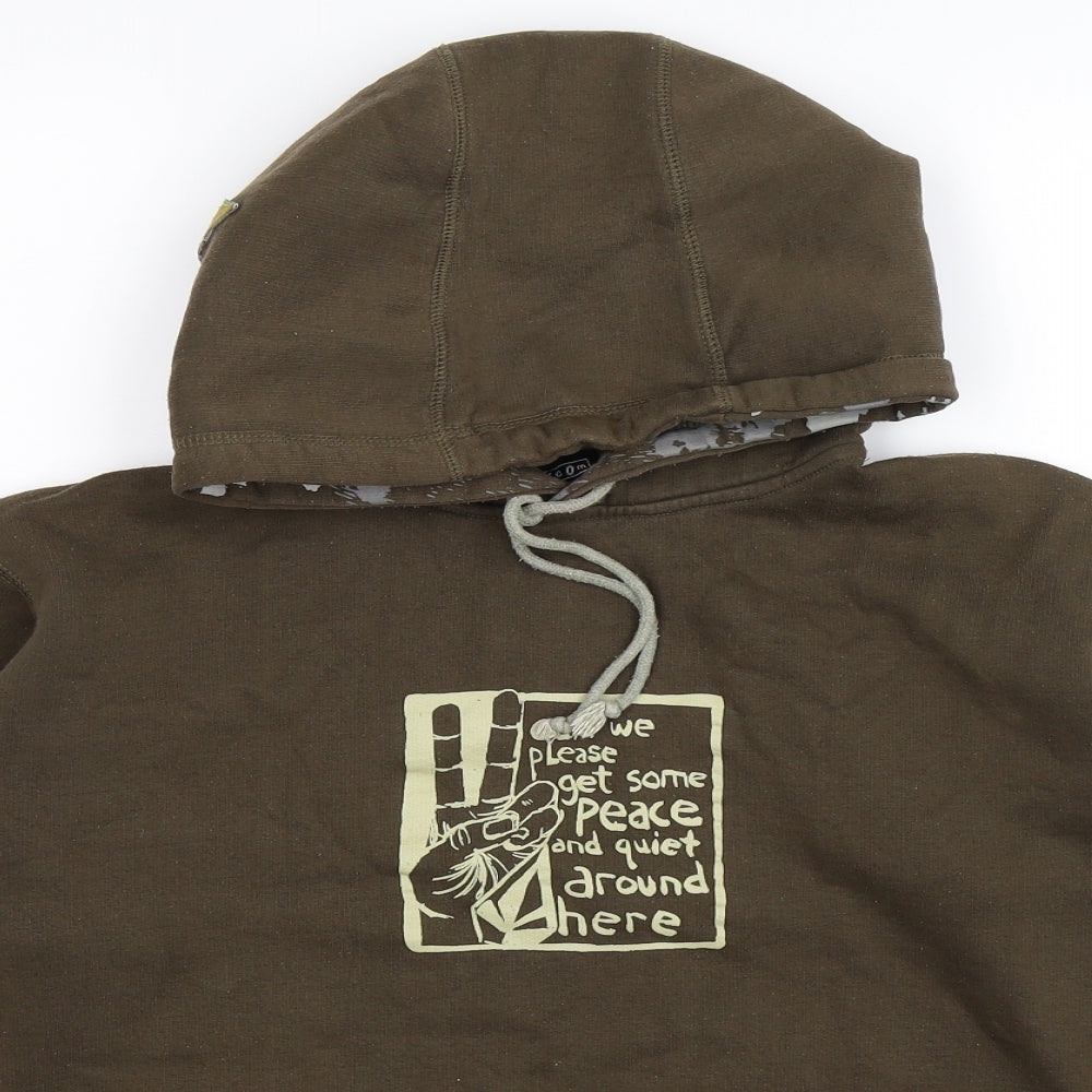 Volcom Mens Grey   Pullover Hoodie Size S