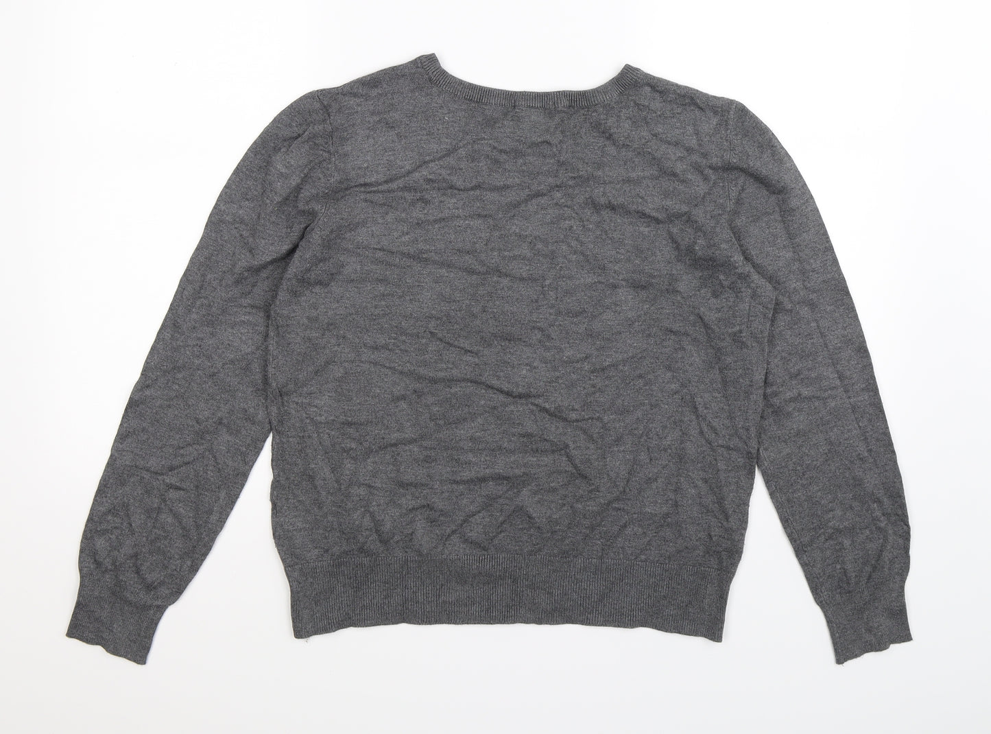 H&M Womens Grey  Knit Pullover Jumper Size M