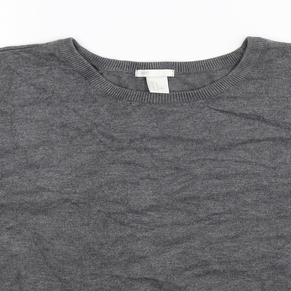 H&M Womens Grey  Knit Pullover Jumper Size M