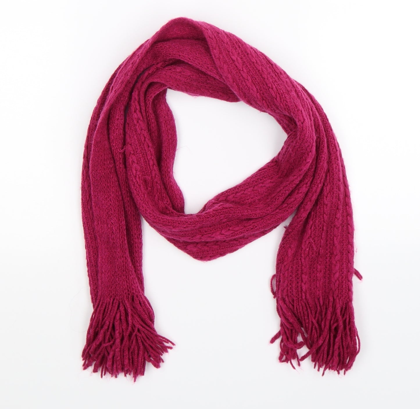 Preworn Womens Pink  Knit  Scarf