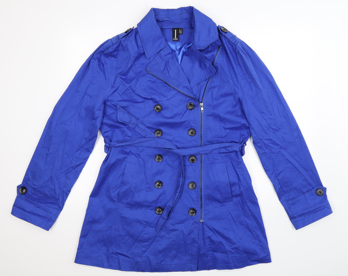 Izabel London Womens Blue   Pea Coat Coat Size 16