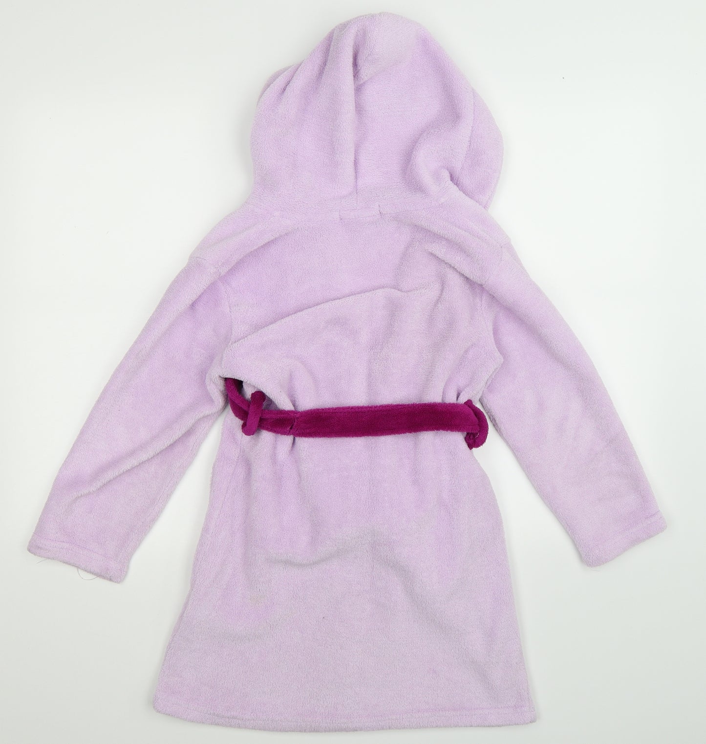 Sanrio Girls Purple Solid Fleece Kimono Robe Size 7-8 Years  - Hello Kitty