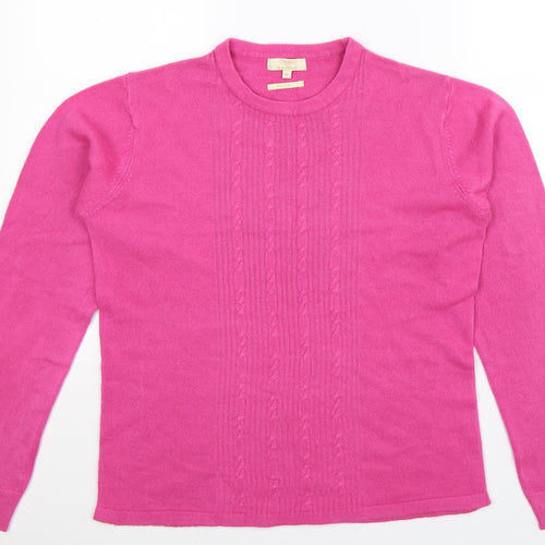 Sarah Hamilton Womens Pink  Knit Pullover Jumper Size M
