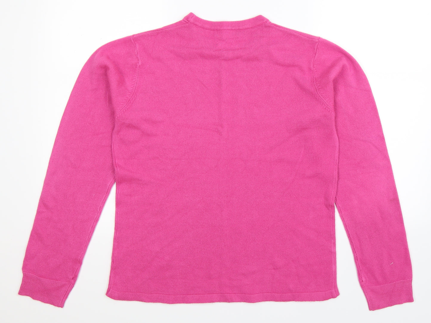Sarah Hamilton Womens Pink  Knit Pullover Jumper Size M