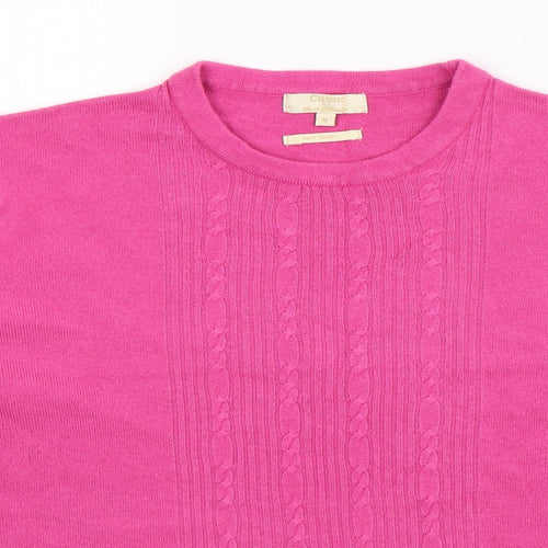 Sarah Hamilton Womens Pink  Knit Pullover Jumper Size M