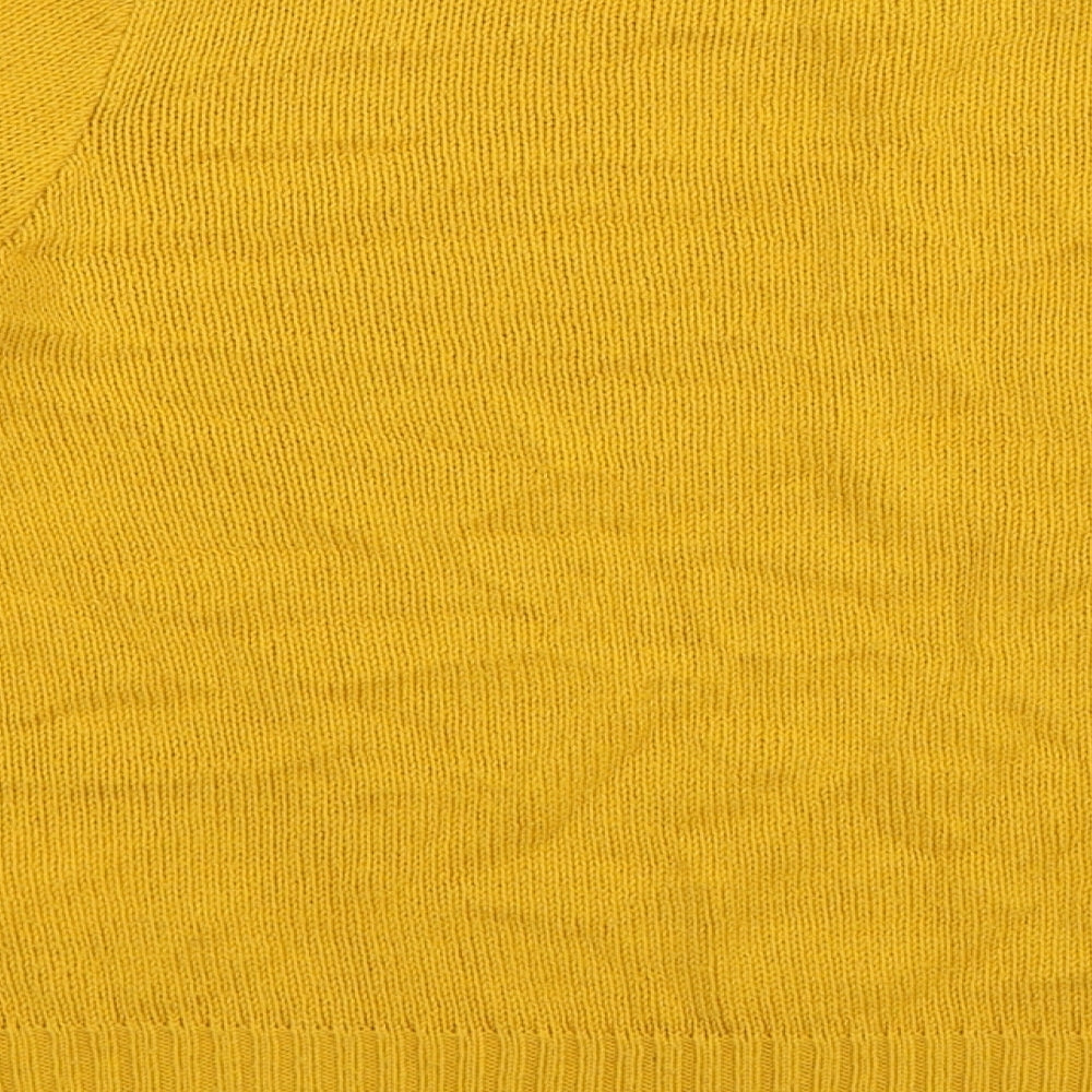 Divided Womens Yellow  Knit Pullover Jumper Size S