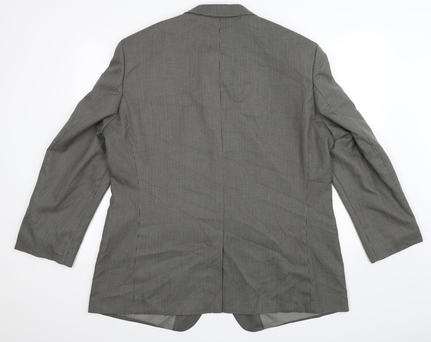 Taylor & Wright Mens Grey Houndstooth  Jacket Suit Jacket Size 48
