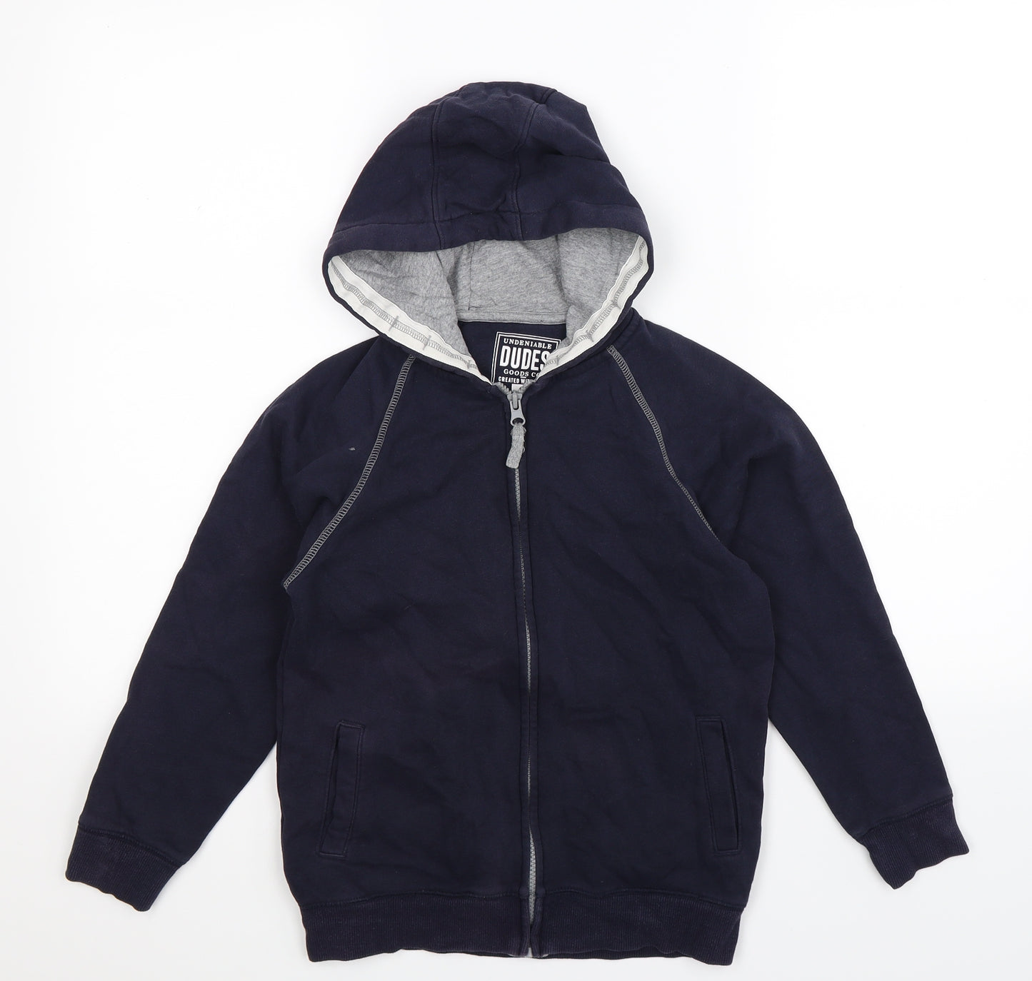 Undeniable Dudes Boys Blue   Full Zip Hoodie Size 9 Years
