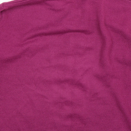 BM Womens Purple  Knit Cardigan Jumper Size M
