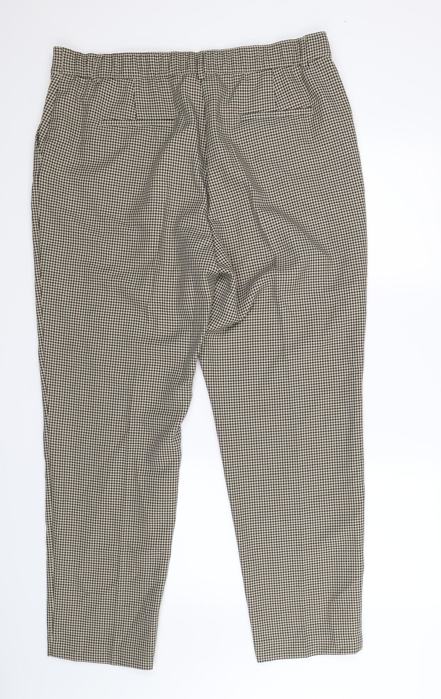 Marks and Spencer Womens Multicoloured Houndstooth  Trousers  Size 20 L30 in