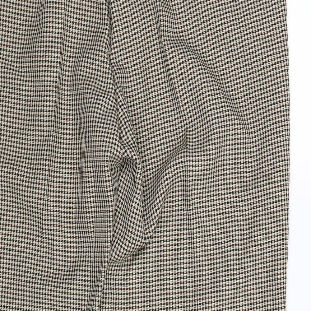Marks and Spencer Womens Multicoloured Houndstooth  Trousers  Size 20 L30 in