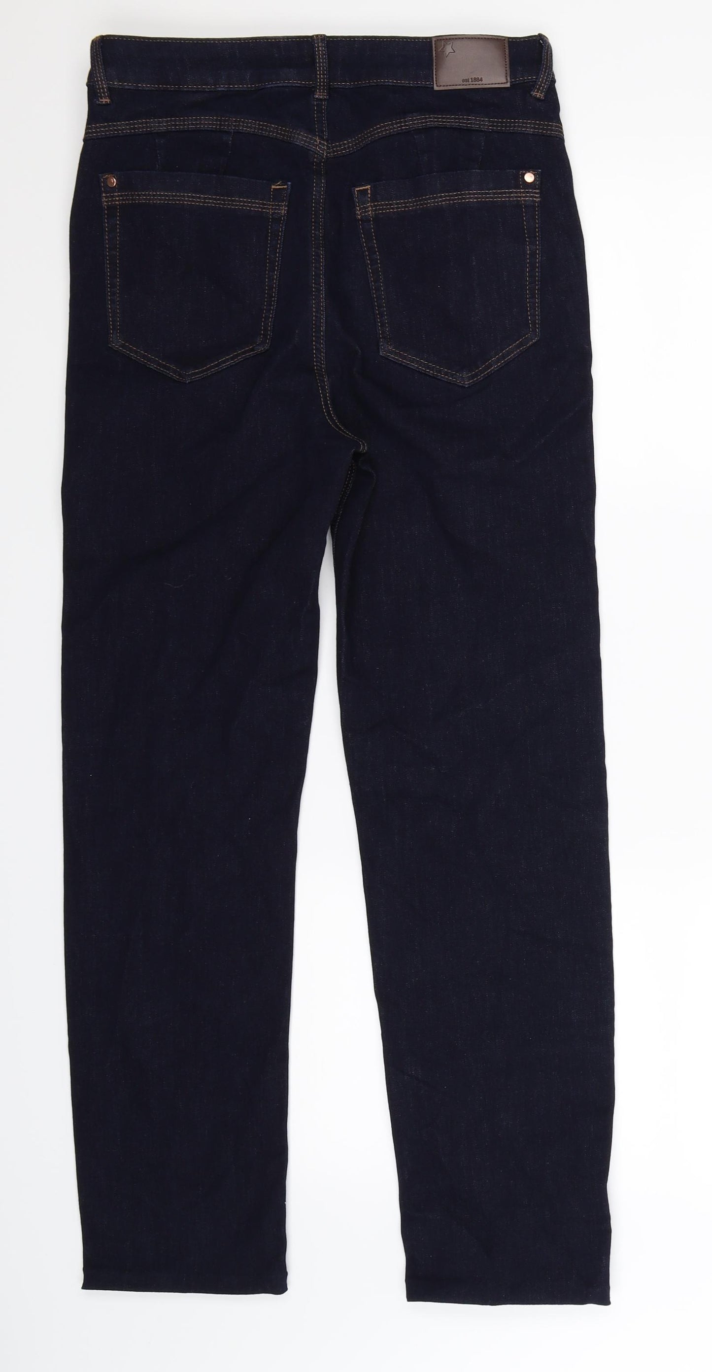 Marks and Spencer Womens Blue  Denim Straight Jeans Size 12 L28 in