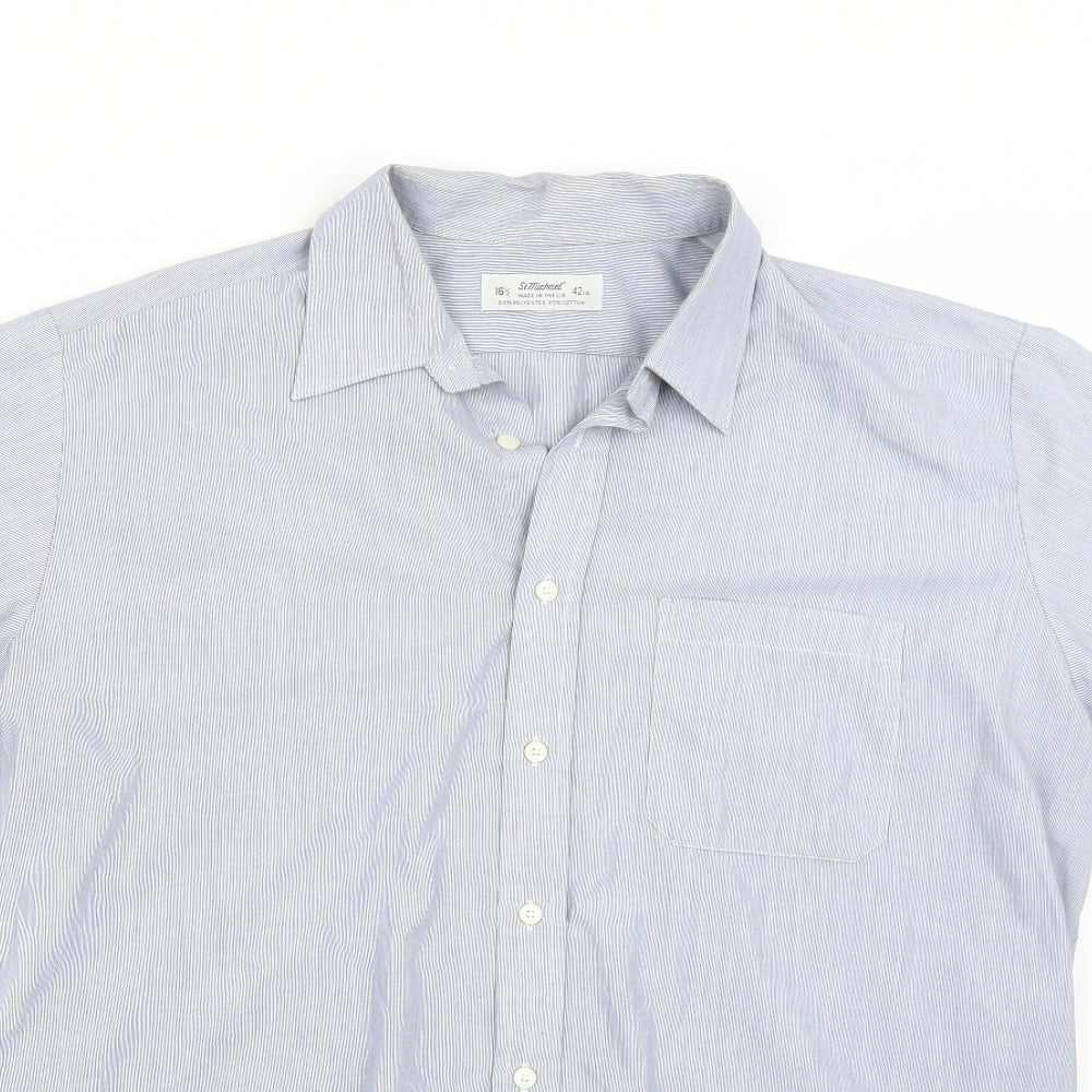 Marks and Spencer Mens Blue    T-Shirt Size 16.5