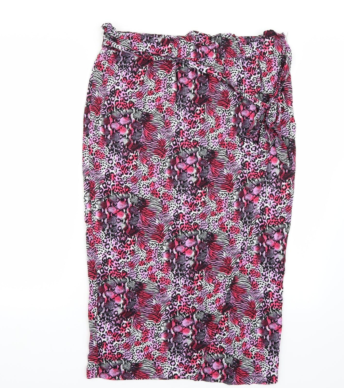 George Womens Pink Animal Print  A-Line Skirt Size 16