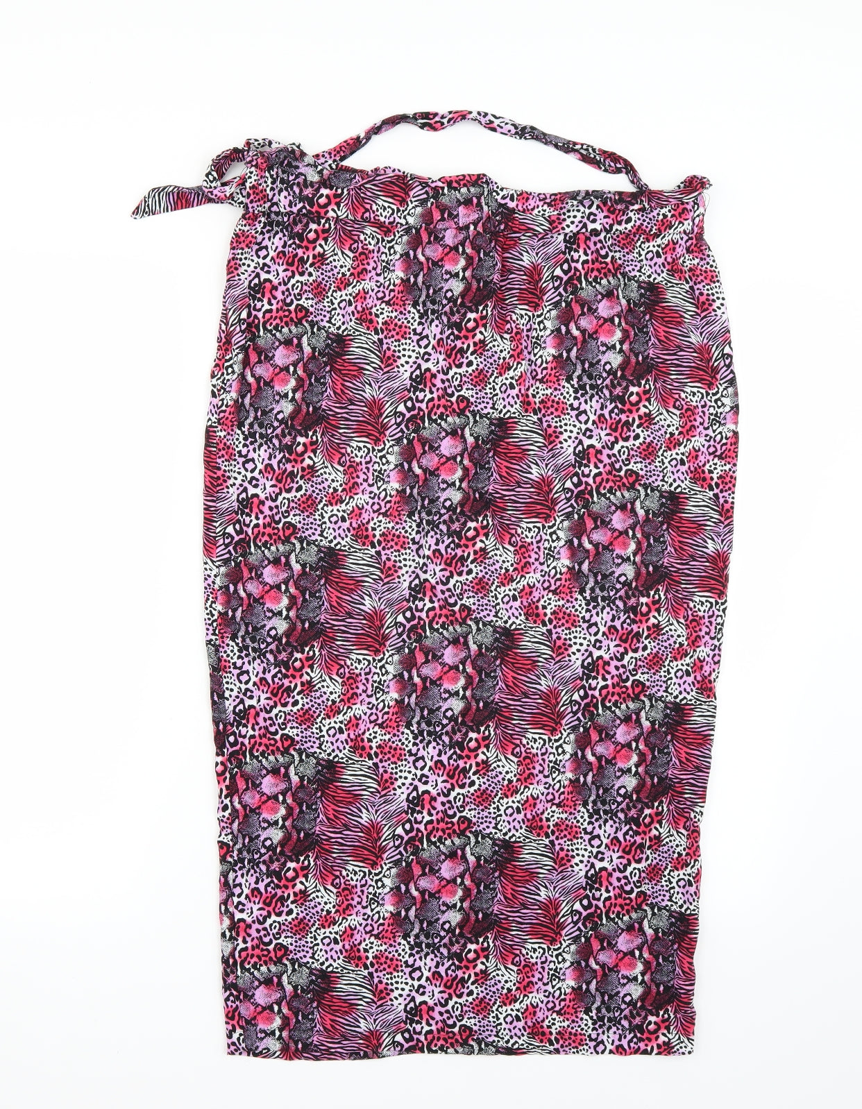 George Womens Pink Animal Print  A-Line Skirt Size 16