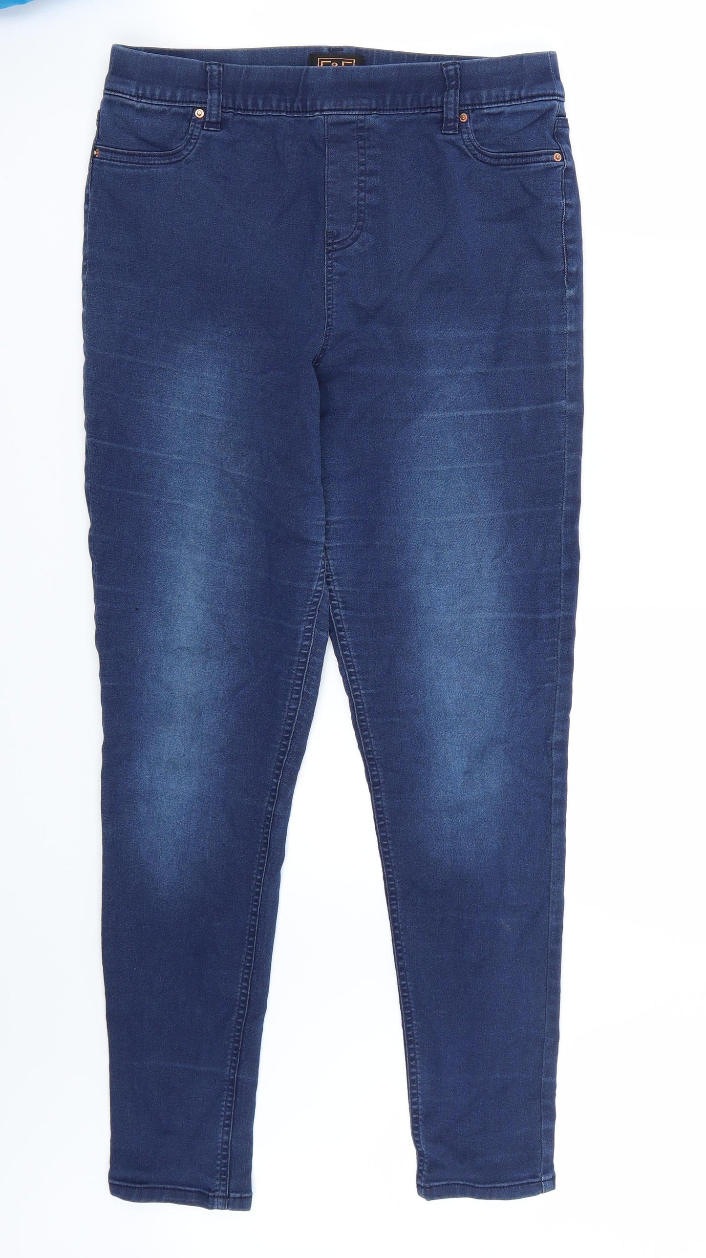 F&F Womens Blue   Skinny Jeans Size 14 L28 in