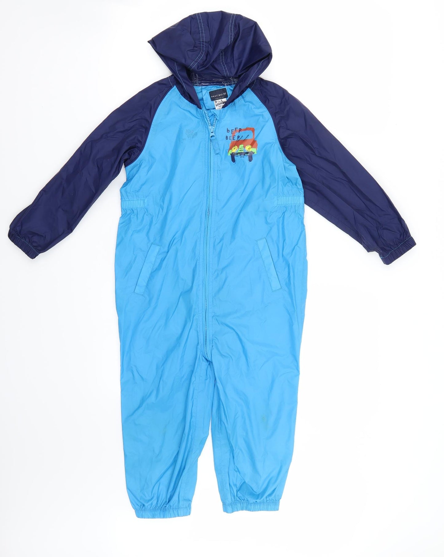 NEXT Boys Blue   Rain Coat Snowsuit Size 4-5 Years
