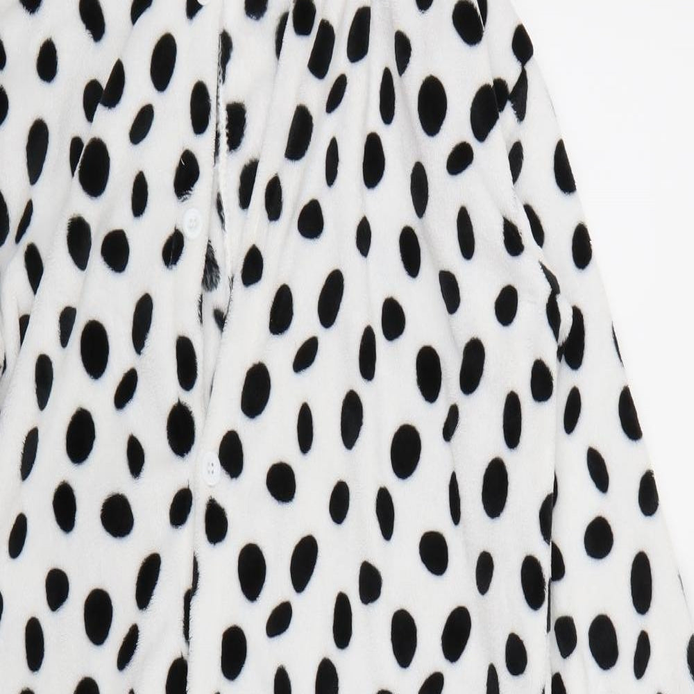 Preworn Womens White Polka Dot  Top One Piece Size L