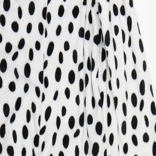 Preworn Womens White Polka Dot  Top One Piece Size L