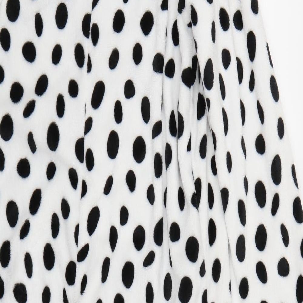 Preworn Womens White Polka Dot  Top One Piece Size L
