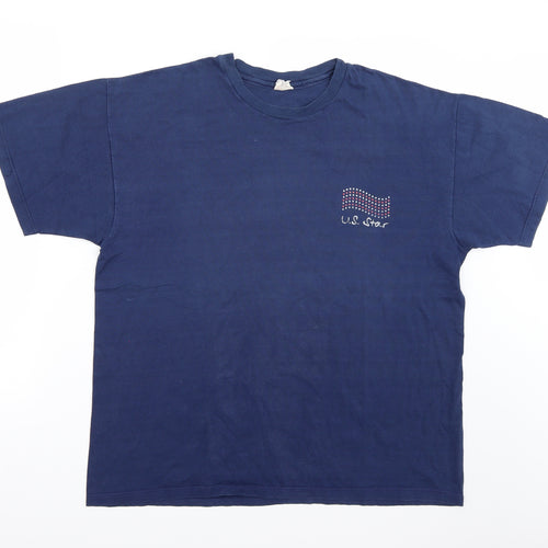 Hane tops Womens Blue   Basic T-Shirt Size XL