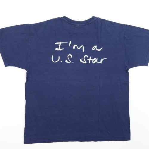 Hane tops Womens Blue   Basic T-Shirt Size XL