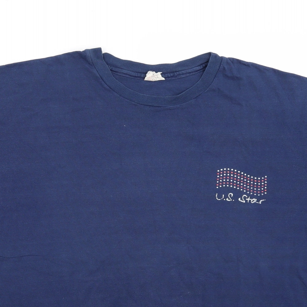 Hane tops Womens Blue   Basic T-Shirt Size XL