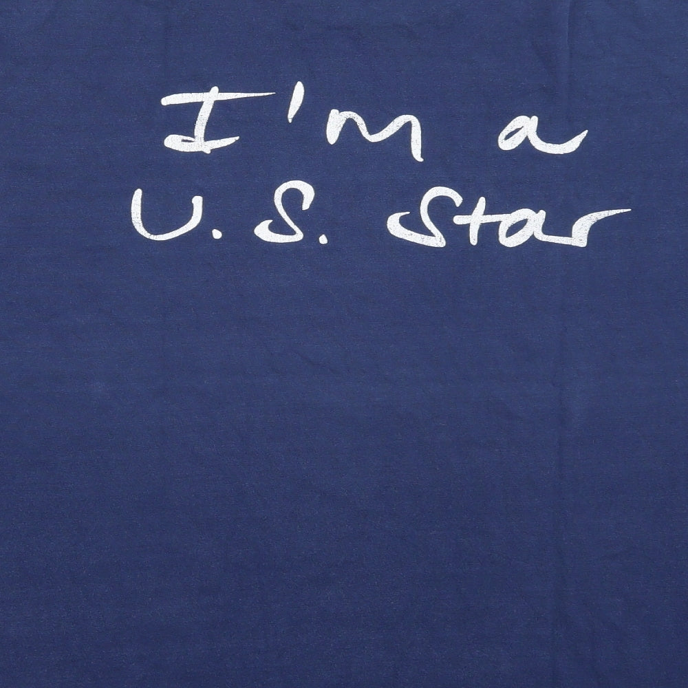 Hane tops Womens Blue   Basic T-Shirt Size XL