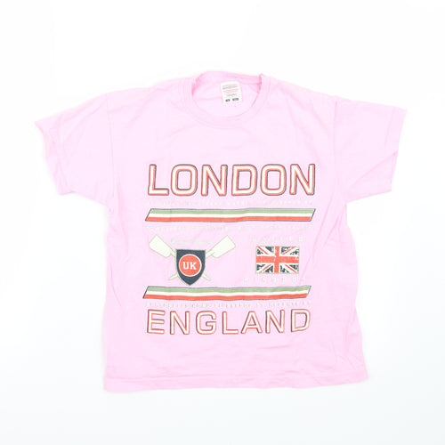 Preworn Womens Pink   Basic T-Shirt Size 8