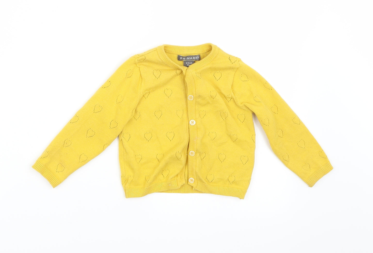 Primark  Yellow   Cardigan Jumper Size 9-12 Months