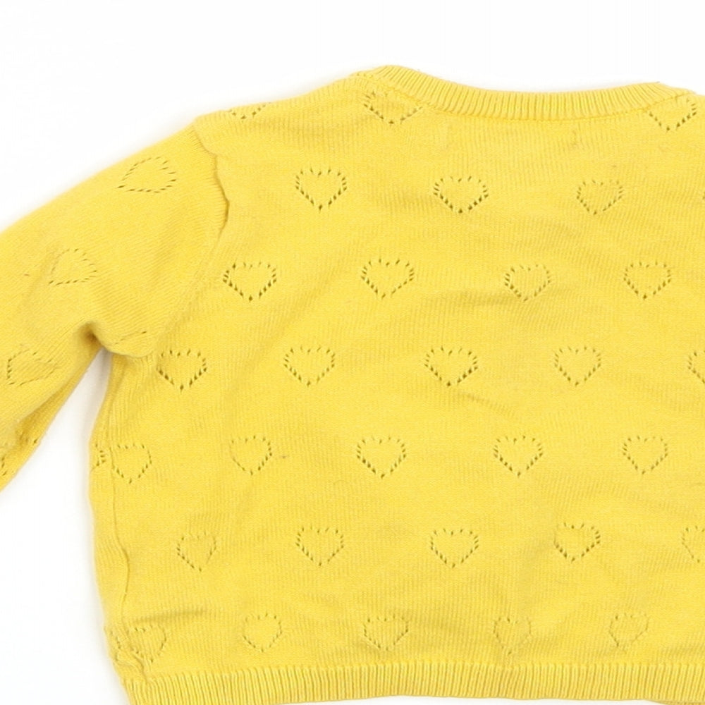 Primark  Yellow   Cardigan Jumper Size 9-12 Months