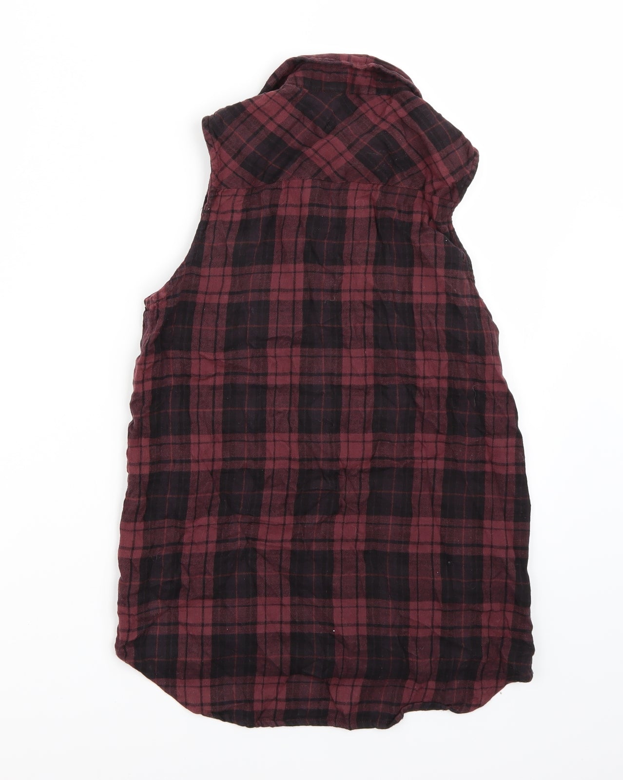 Topshop Womens Purple Check  Basic Blouse Size 8