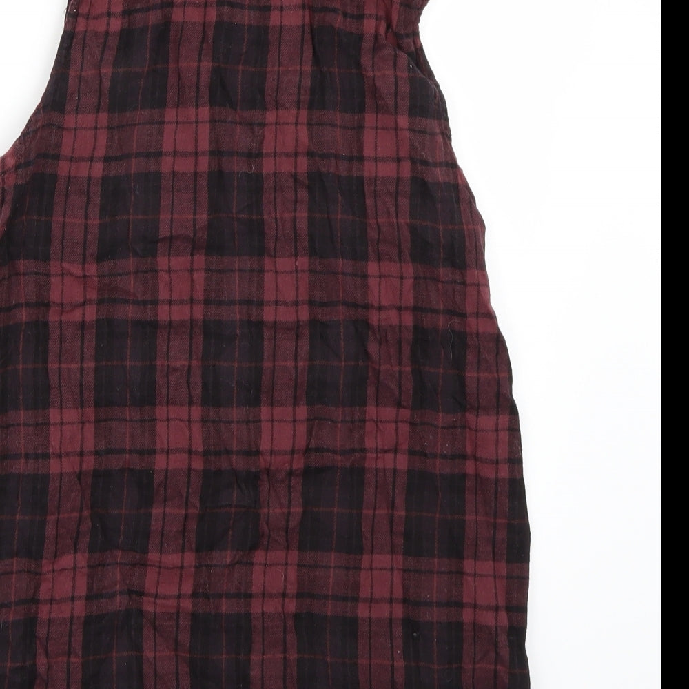 Topshop Womens Purple Check  Basic Blouse Size 8
