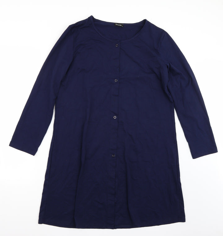 Sunnyme Womens Blue  Rayon T-Shirt Dress  Size XL