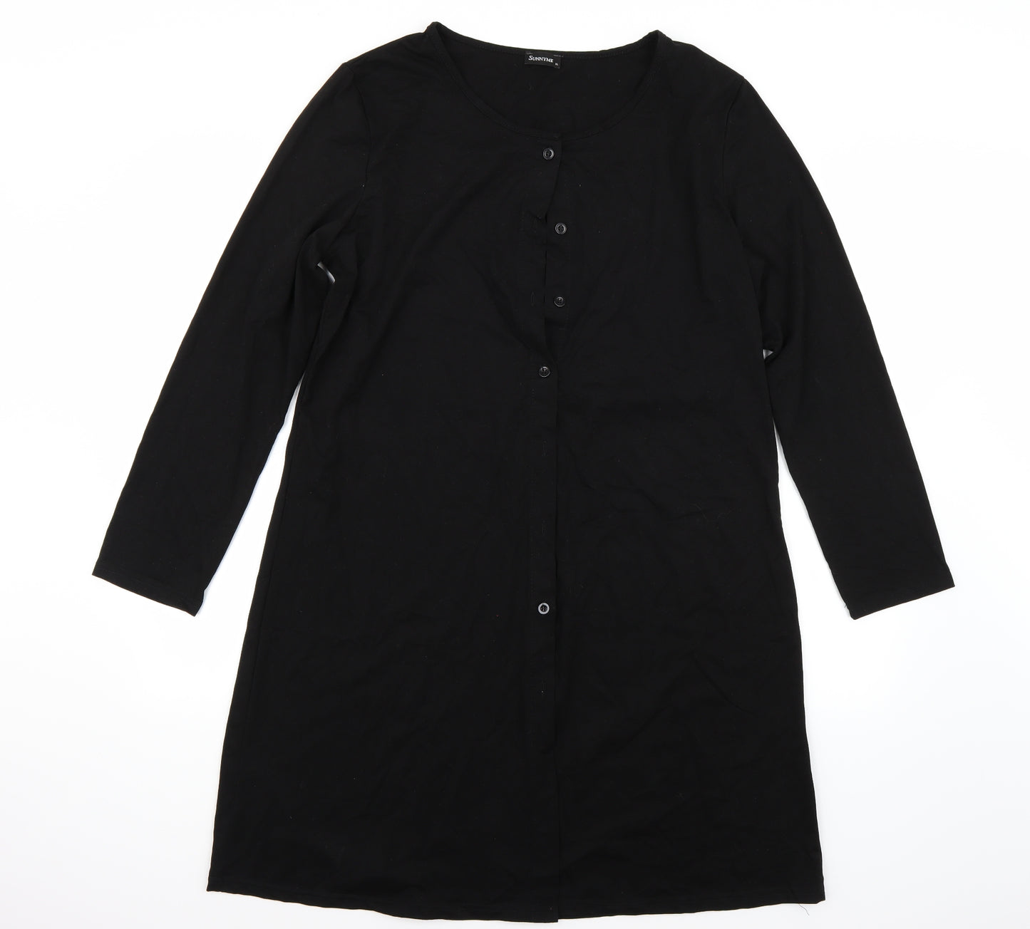 Sunnyme Womens Black  Rayon A-Line  Size XL
