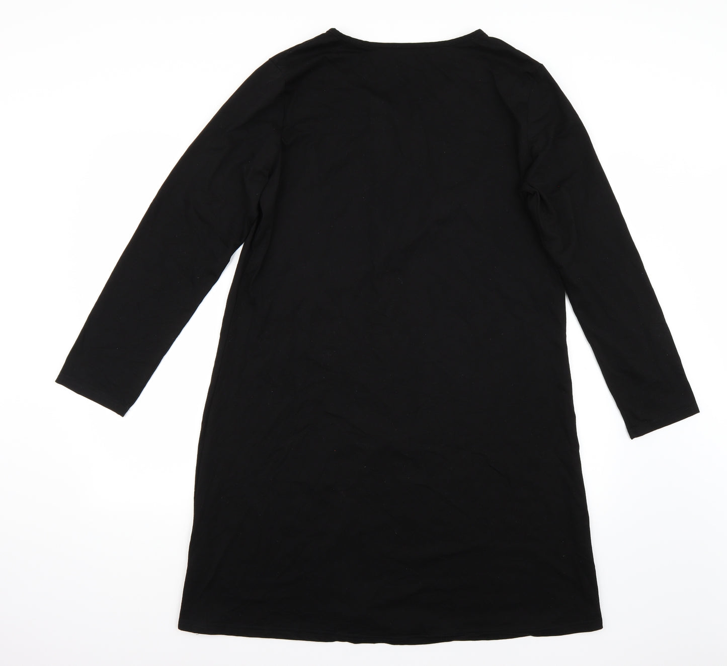 Sunnyme Womens Black  Rayon A-Line  Size XL