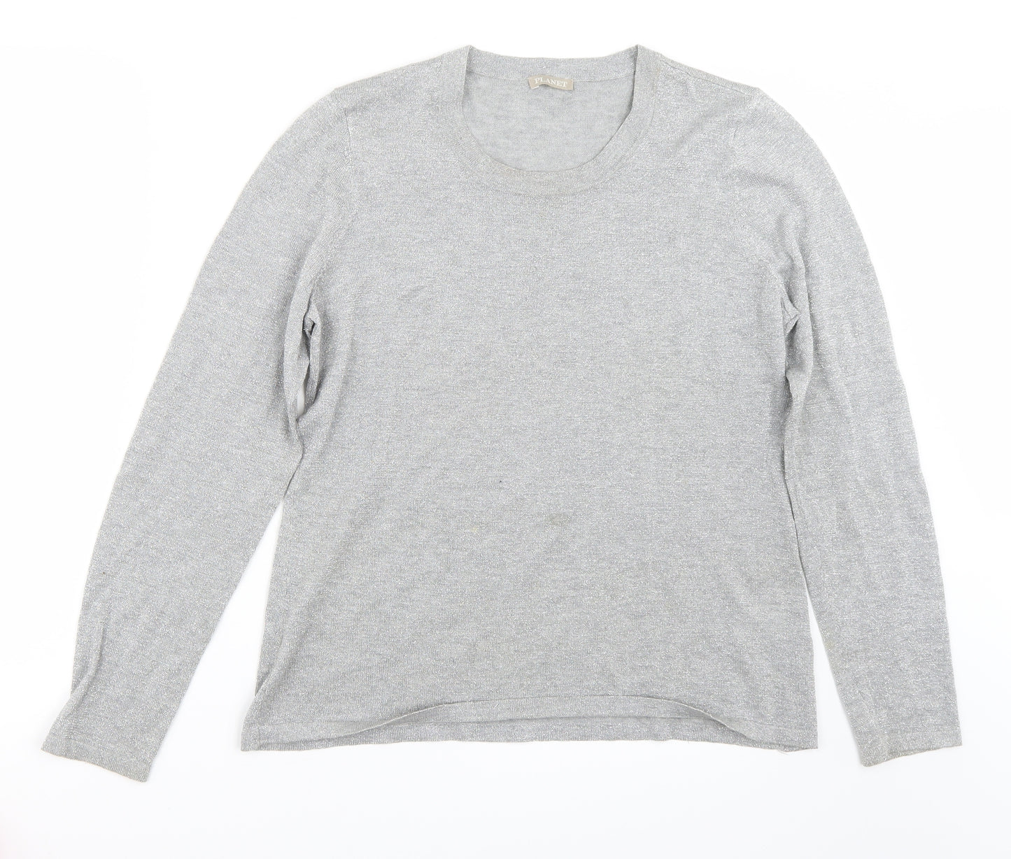 Planet Womens Silver   Pullover Jumper Size M