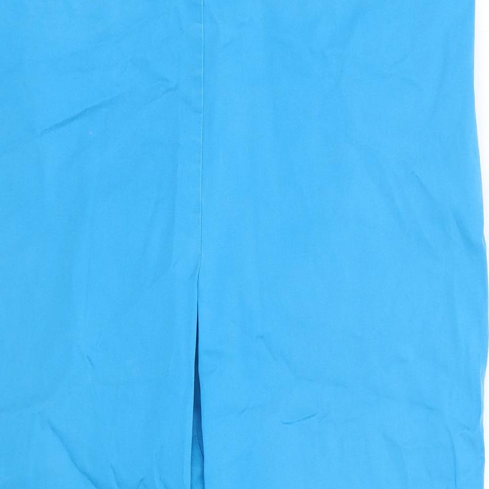 Marks and Spencer Womens Blue   Cropped Trousers Size 14