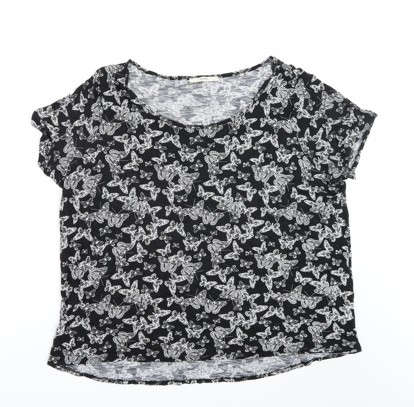 George Womens Black   Basic T-Shirt Size 22