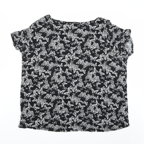 George Womens Black   Basic T-Shirt Size 22