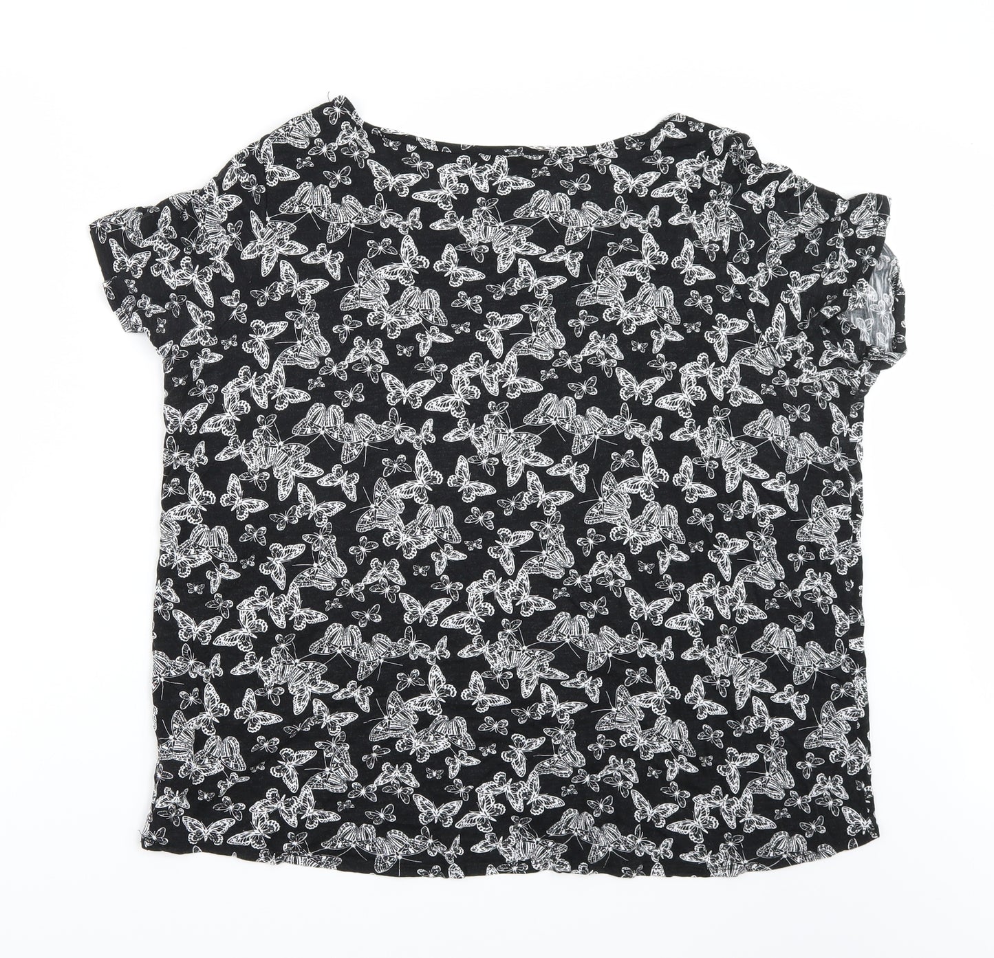George Womens Black   Basic T-Shirt Size 22