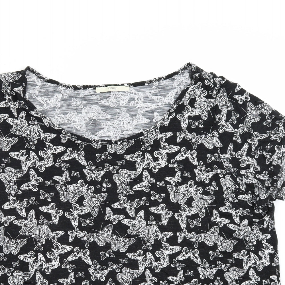 George Womens Black   Basic T-Shirt Size 22