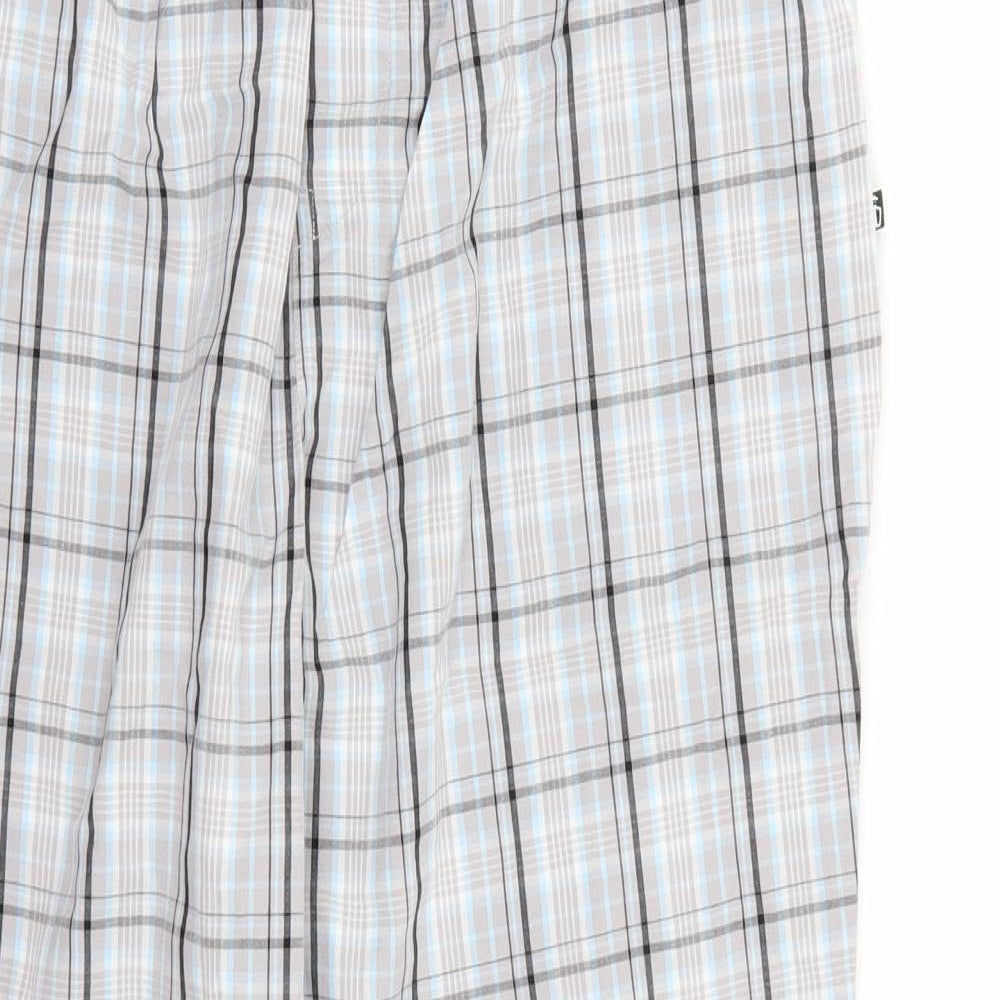 Jockey Mens Grey Check  Sweatpants Trousers Size L L27 in