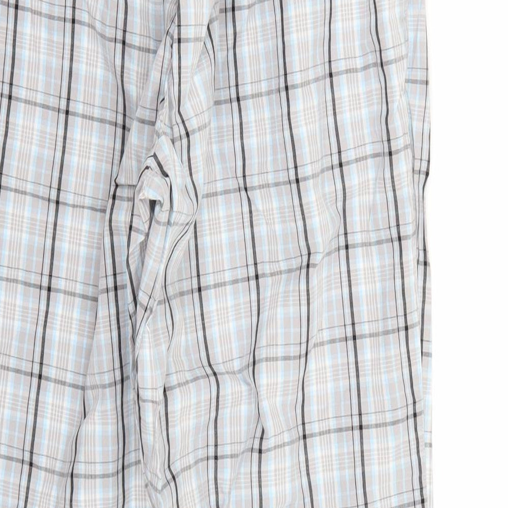 Jockey Mens Grey Check  Sweatpants Trousers Size L L27 in
