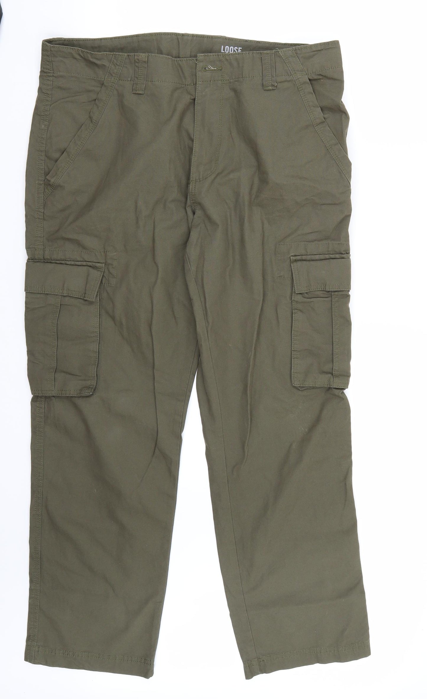 F&F Mens Green   Cargo Trousers Size 36 L29 in